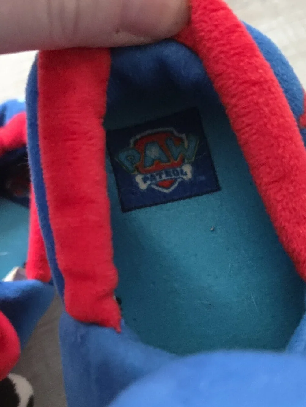 Paw Patrol Character Plush Kids Slippers in Red and Blue Size 9/10